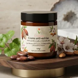 Crema anti-estrías de cacao, centella asiática y almendras