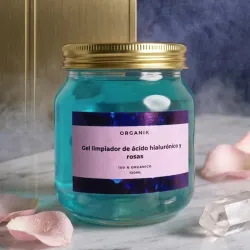 Gel limpiador de ácido hialurónico y rosas 