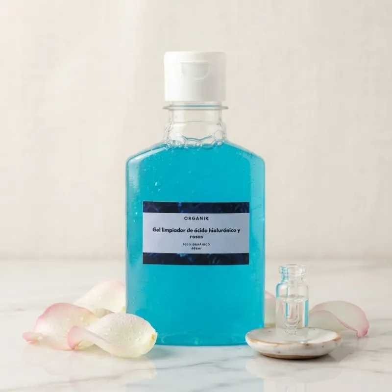 Gel limpiador de ácido hialurónico y rosas