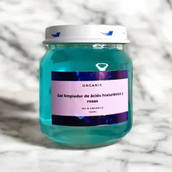 Gel limpiador de ácido hialurónico y rosas 