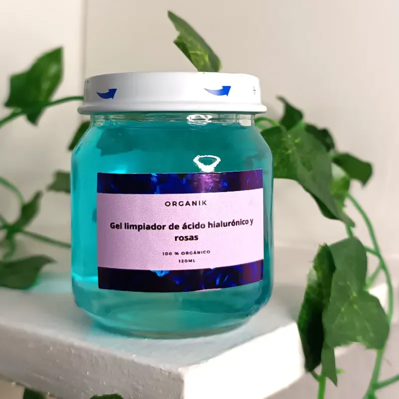 Gel limpiador de ácido hialurónico y rosas 