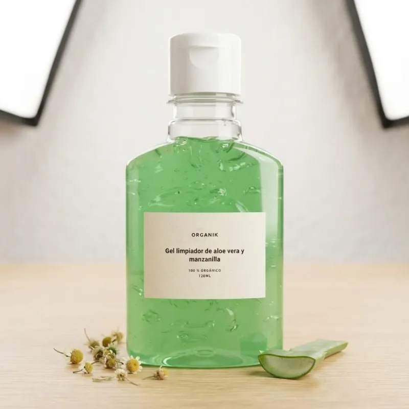 Gel limpiador de aloe vera y manzanilla