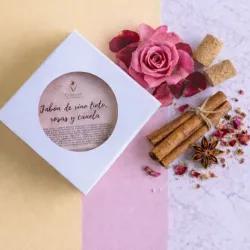 Jabón de vino tinto, rosas y canela (limitado)