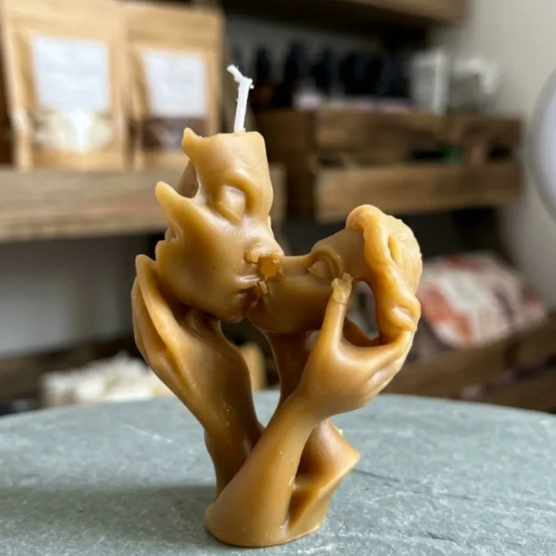 Vela forma de beso
