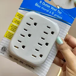 Adaptador de 6 para toma corriente doble