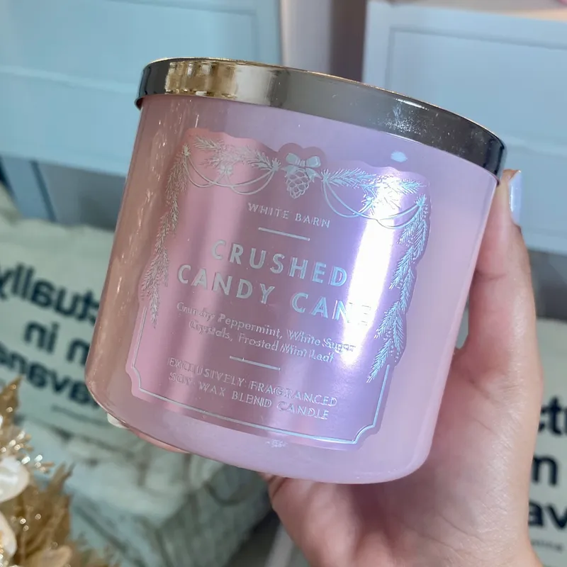CRUSHED CANDY CANE Vela aromática 3 mechas