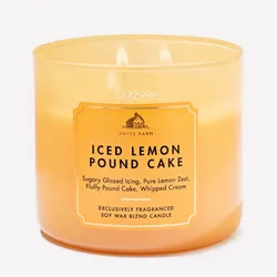 ICED LEMON POUND CAKE Vela aromática de 3 mechas 411g
