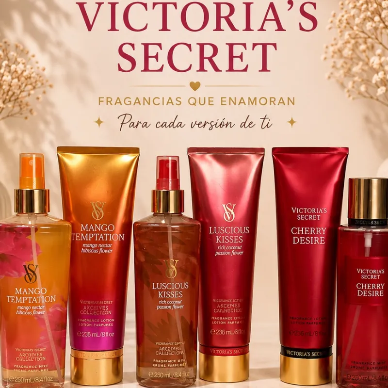 Juegos de colonia y crema Mango temptation - Luscious Kisses - Cherry desire