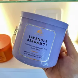 Lavander bergamot Vela aromática de 3 mechas