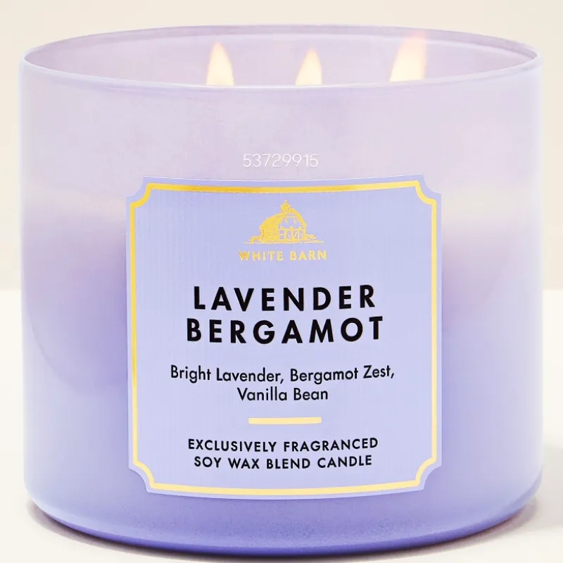 LAVENDER BERGAMOT Vela aromática de 3 mechas 411g