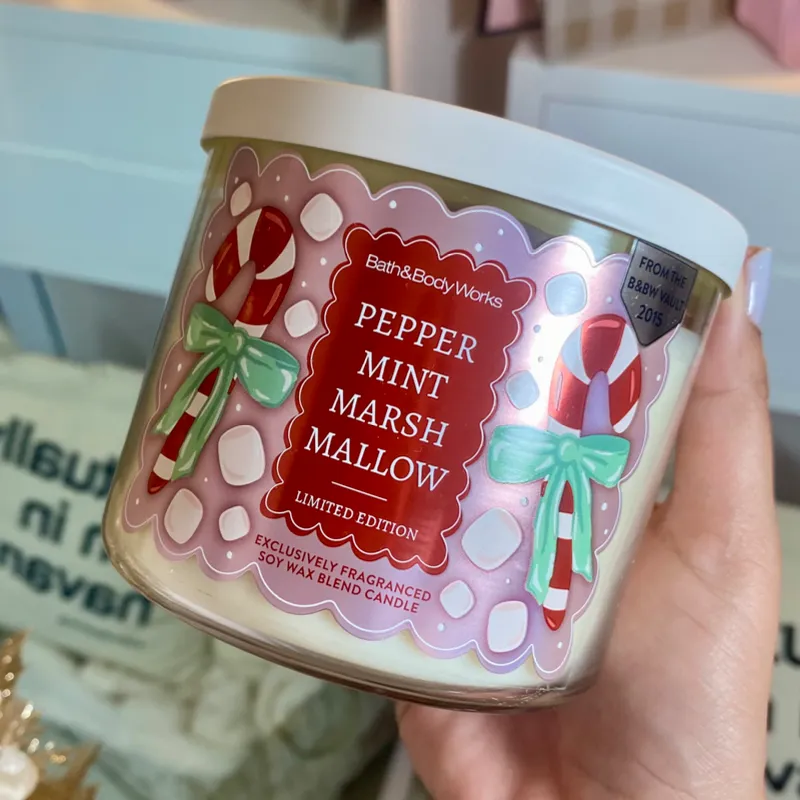 PEPPER MINT MARSH MALLOW Vela aromática 3 mechas. Edición limitada