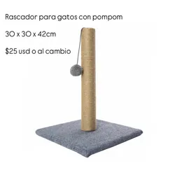 Rascador con pompom para gatos