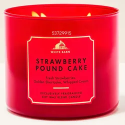 STRAWBERRY POUND CAKE Vela aromática de 3 mechas 411g