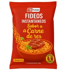 Fideos Instantáneos Sabor a Res (4U)