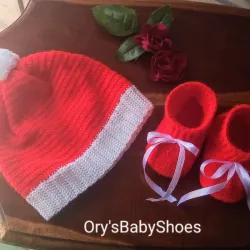 Conjunto de navidad: Gorrito de Santa + boticas 🎅🎄⛄