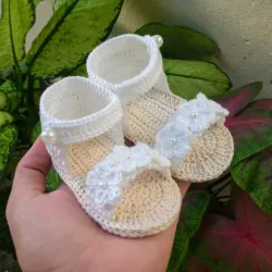 🌺Modelo Rossi !!!.Sandalia tejida a crochet.✨