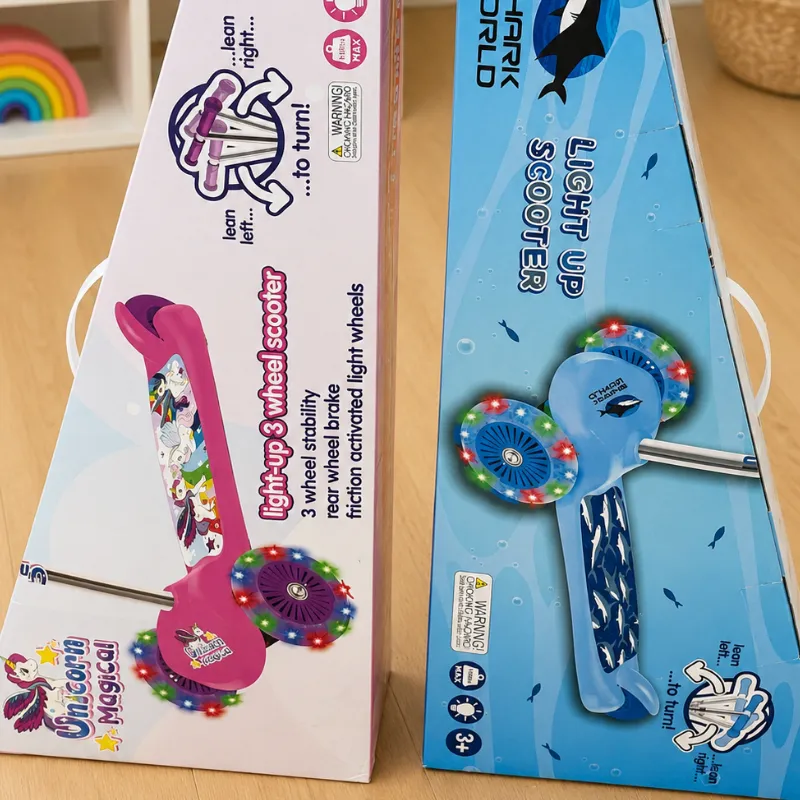 🛴 Patineta de 3 ruedas con luces