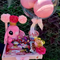 Cajita regalo para niñas(peluche y color varían)