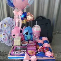 Cajita stitch y angela (Peluches varian)