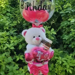 Cesta personalizada😍💗(color y peluche varía)