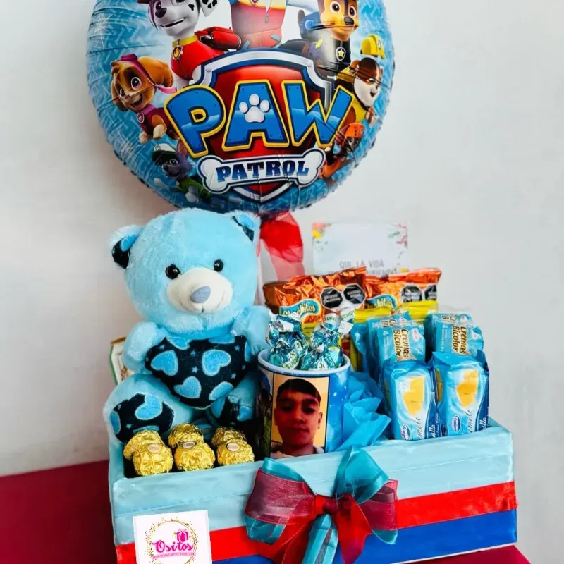 Cesta personalizada para niño