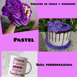 Combo de regalo 💜(caja 💜,pastel y taza personalizada)