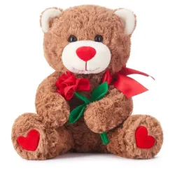 Oso peluche con flor