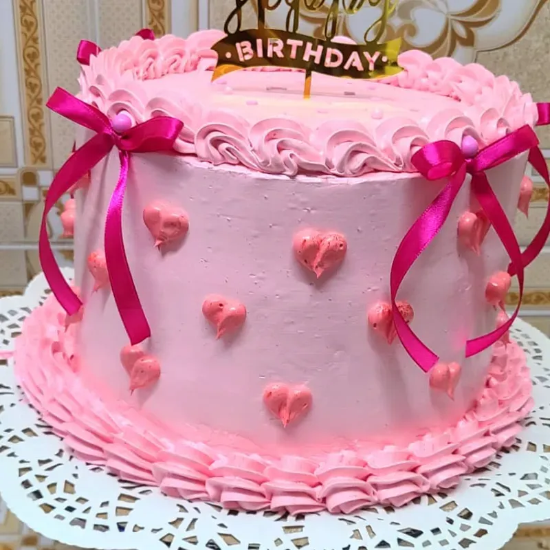 Pastel gigante rosa