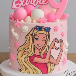 Pastel relleno 3 leches de barbie