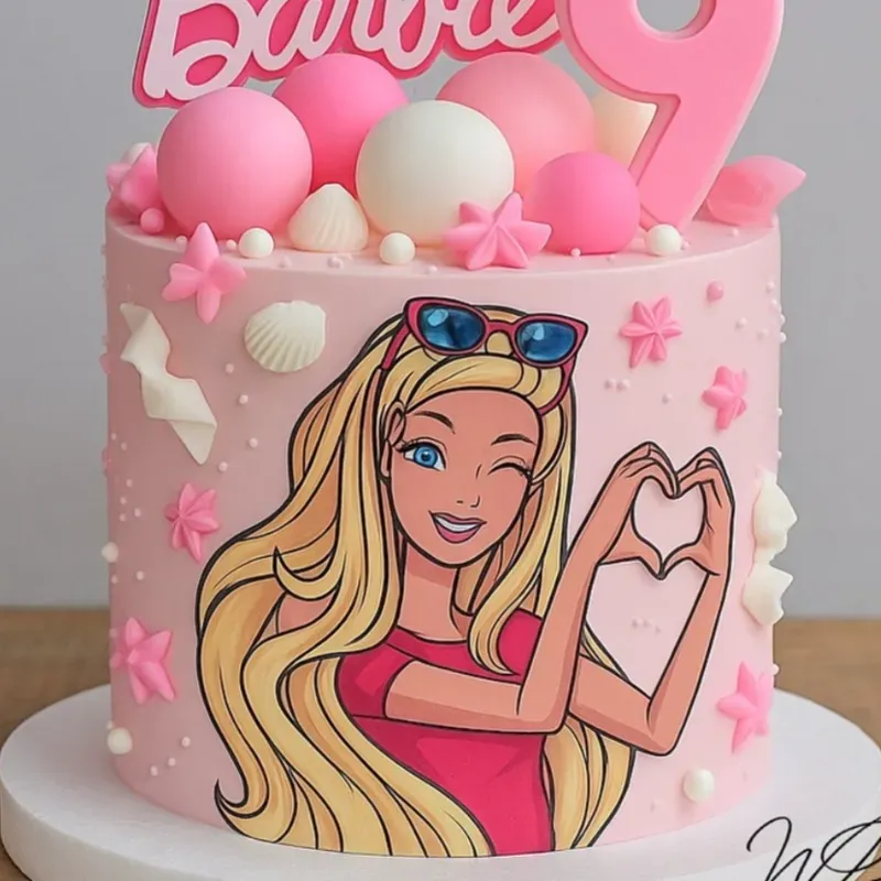Pastel relleno 3 leches de barbie