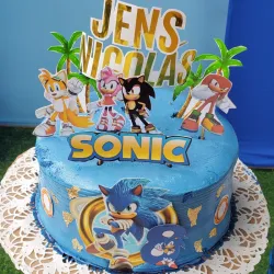 Pastel temática Sonic personalizado💙