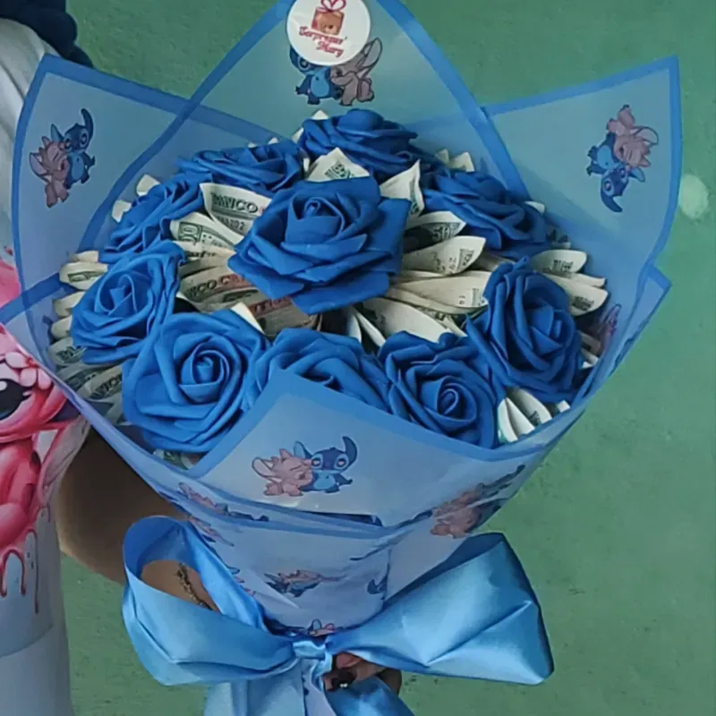 Ramo de rosas con dinero 