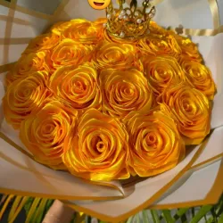 Ramo grande de rosas eternas amarillas💛💛💛