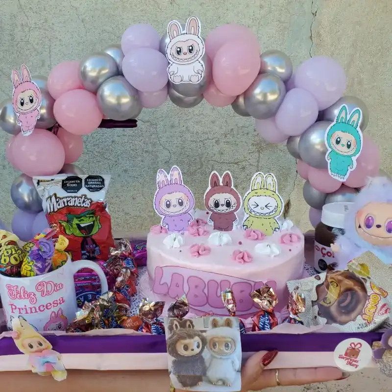 Super bandeja🤩🤩🤩(colores,temática y peluche varía)