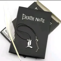Set de cuaderno 📓, pluma 🪶 y collar de la serie Death Note 