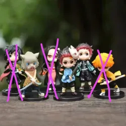 Set de figuras de la serie Anime DEMON SLAYER KIMETSU NO YAIBA 