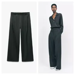 Pantalón Zara de vestir gris 