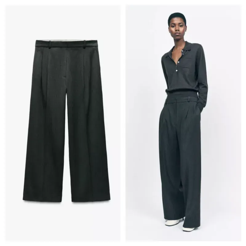 Pantalón Zara de vestir gris 