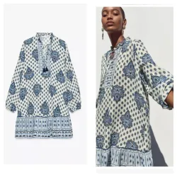 Vestido Zara estampado 