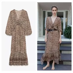 Vestido Zara estampado 