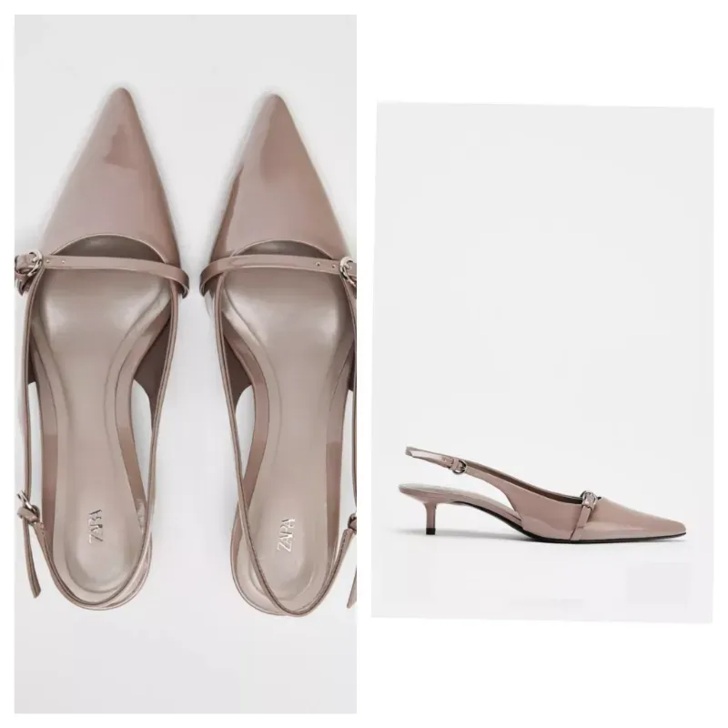 Tacones Zara beige