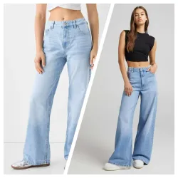 Jeans Bershka 90's azul claro