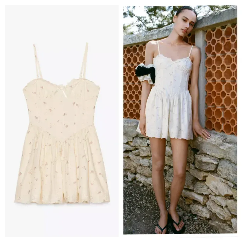 Vestido Zara bordados 