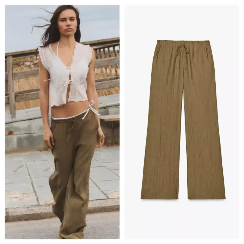 Pantalón Zara verde oliva 