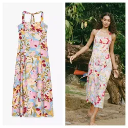 Vestido Zara estampado 