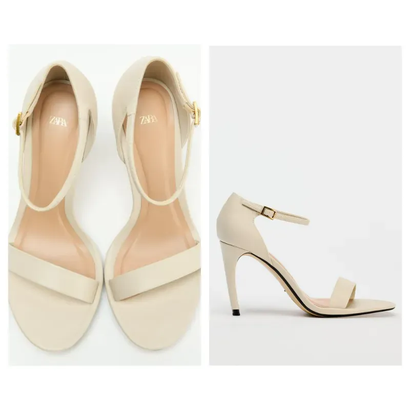 Sandalias Zara blanco crudo 