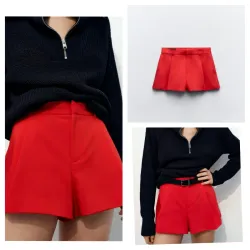 Short Zara rojo