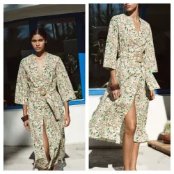 Vestido camisero Zara flores 