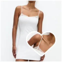 Vestido Pullandbear blanco 