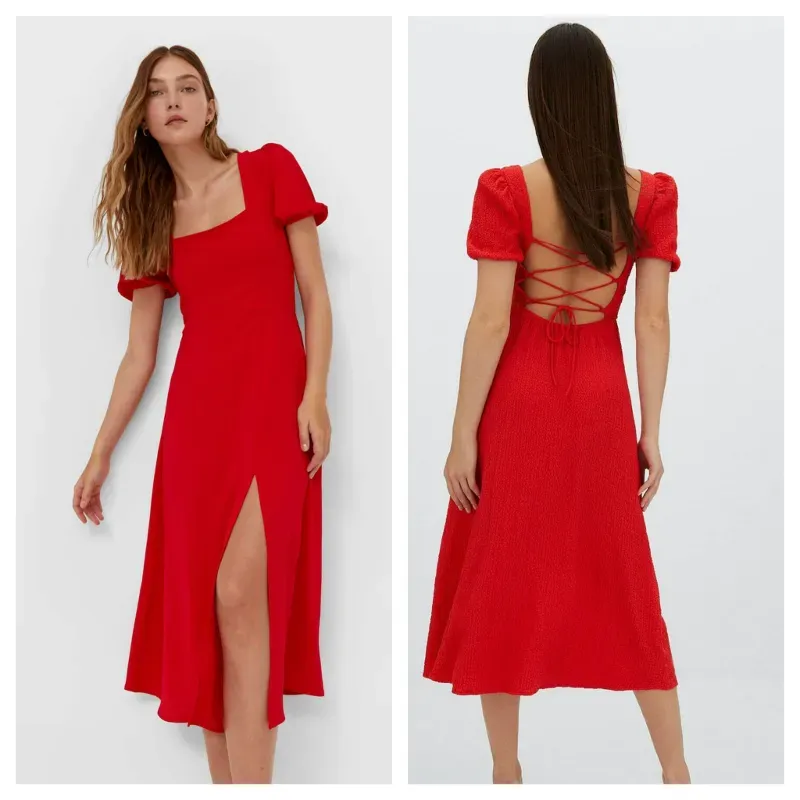 Vestido Stradivarius rojo